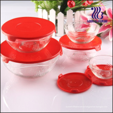 5PCS Hot-Selling Grape gravado conjunto de tigela de vidro, 5PCS Glass Salad Bowl Set (GB1403TZ)